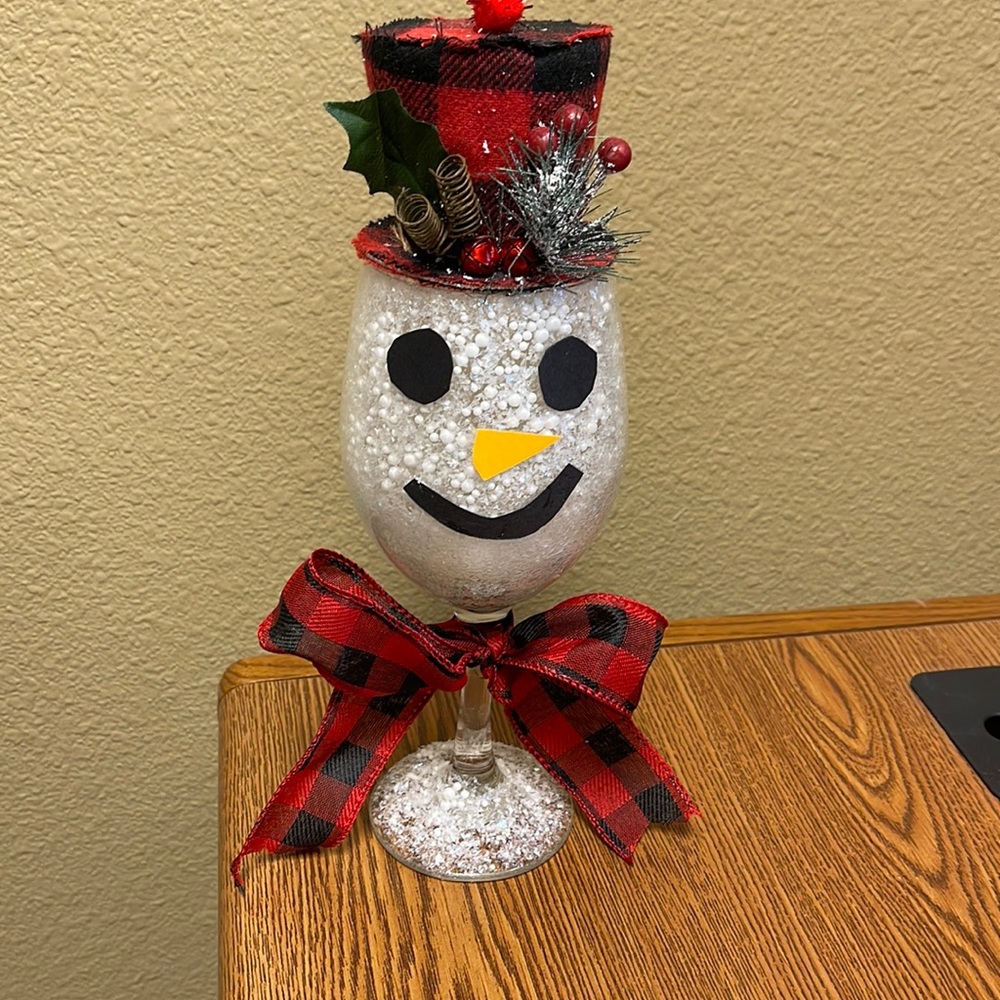 Wine Glass Christmas Decoration